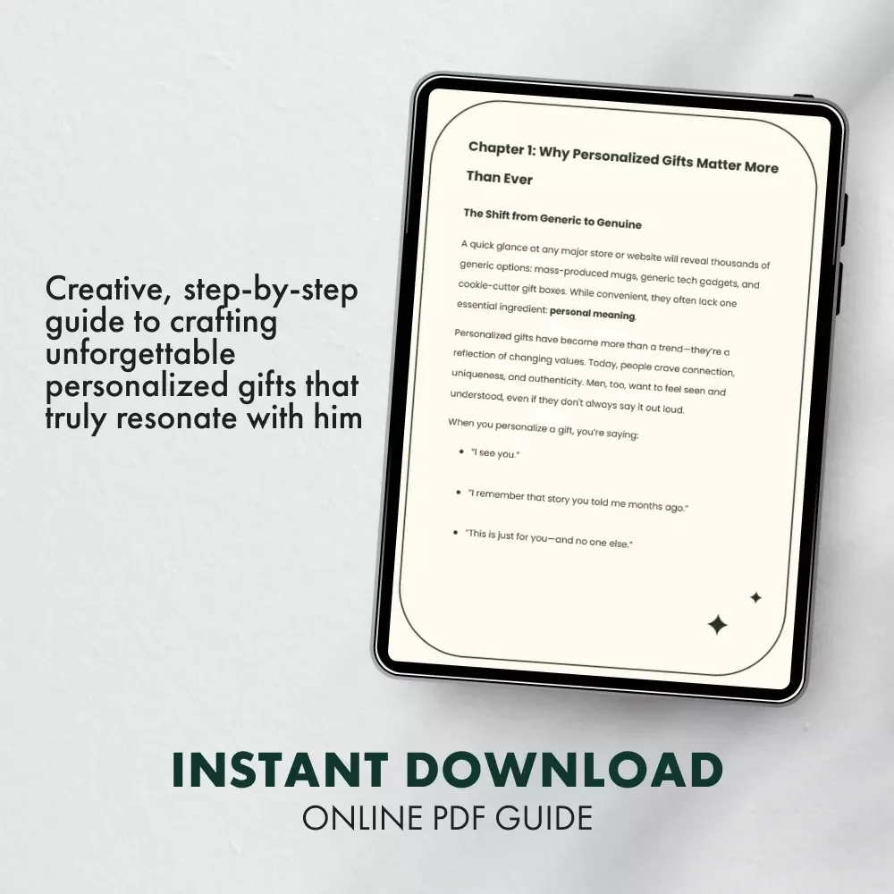 A Creative Guide to Personalized Surprises for Him | Digital eBook for Thoughtful Gift Ideas, Romantic Gestures & Unique Personalized Gifts for Him