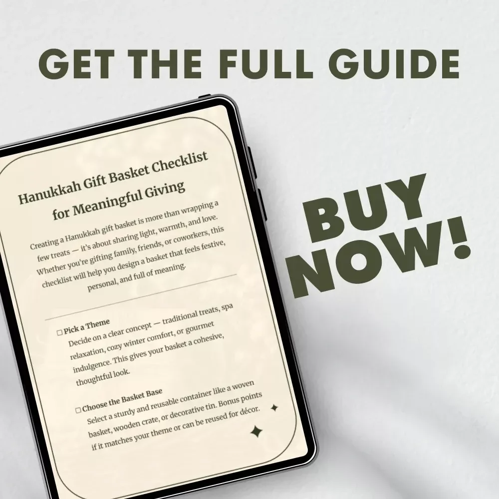 Hanukkah Gift Basket Checklist for Meaningful Giving | Festive Holiday Ideas, eBook Guide & Planner