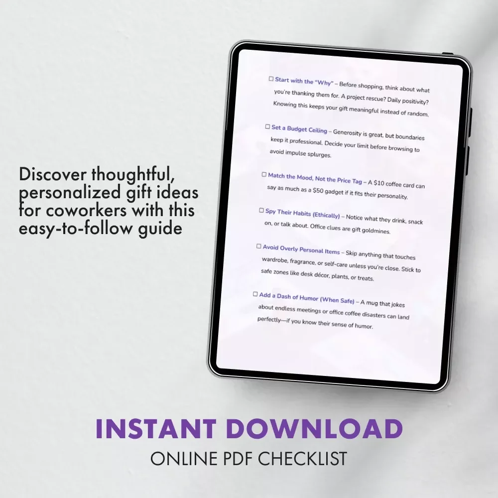 Thank-You Gifts for Coworkers – Digital Download Guide for Thoughtful Office Gift Ideas