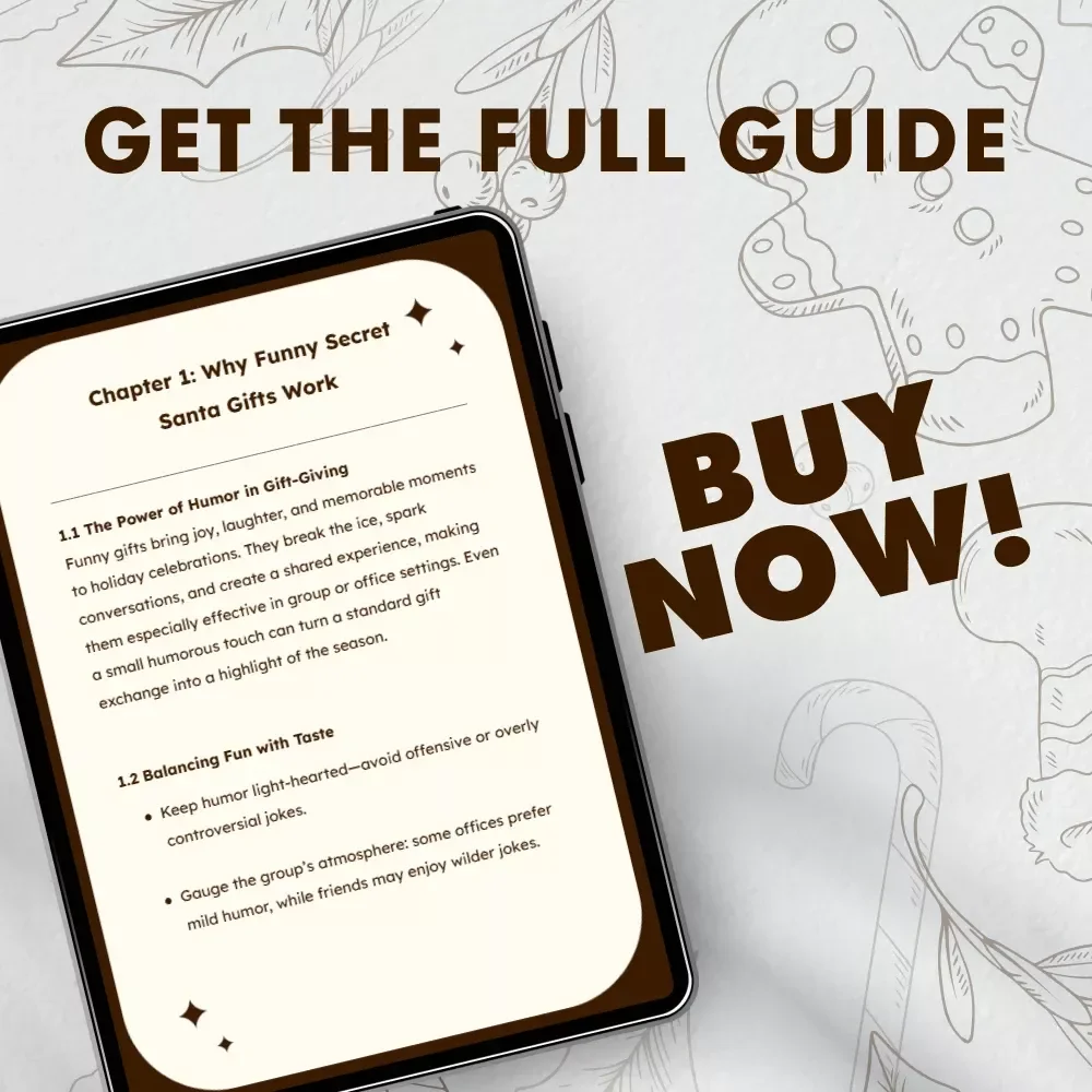 Funny Secret Santa Gifts | Ultimate Guide to Hilarious Gift Ideas | Digital Download for Office, Friends & Family
