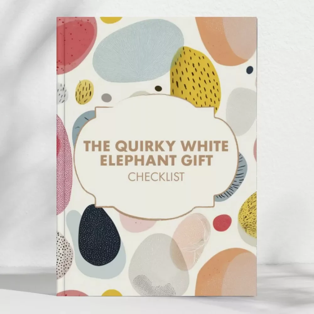 The Quirky White Elephant Gift Checklist | Funny Holiday Gift Ideas | Digital Download of Top White Elephant Gifts Guide