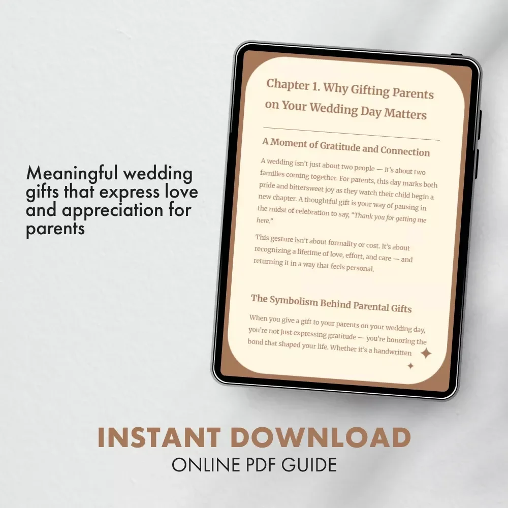 Meaningful Gifts for Parents on Your Wedding Day: Thoughtful Gift Ideas eBook