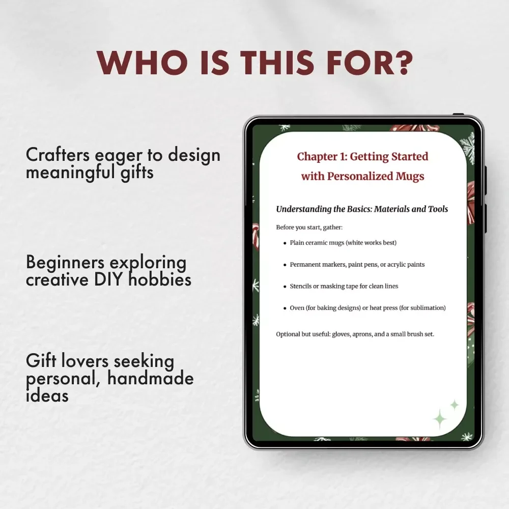 Personalize Every Mug You Give | DIY Mug Making Guide | How to Make Personalized Mugs at Home to Give as a Gift | eBook for Craft Lovers and Gift Makers