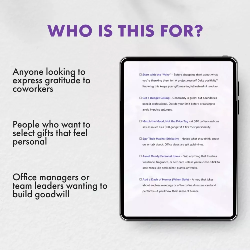 Thank-You Gifts for Coworkers – Digital Download Guide for Thoughtful Office Gift Ideas