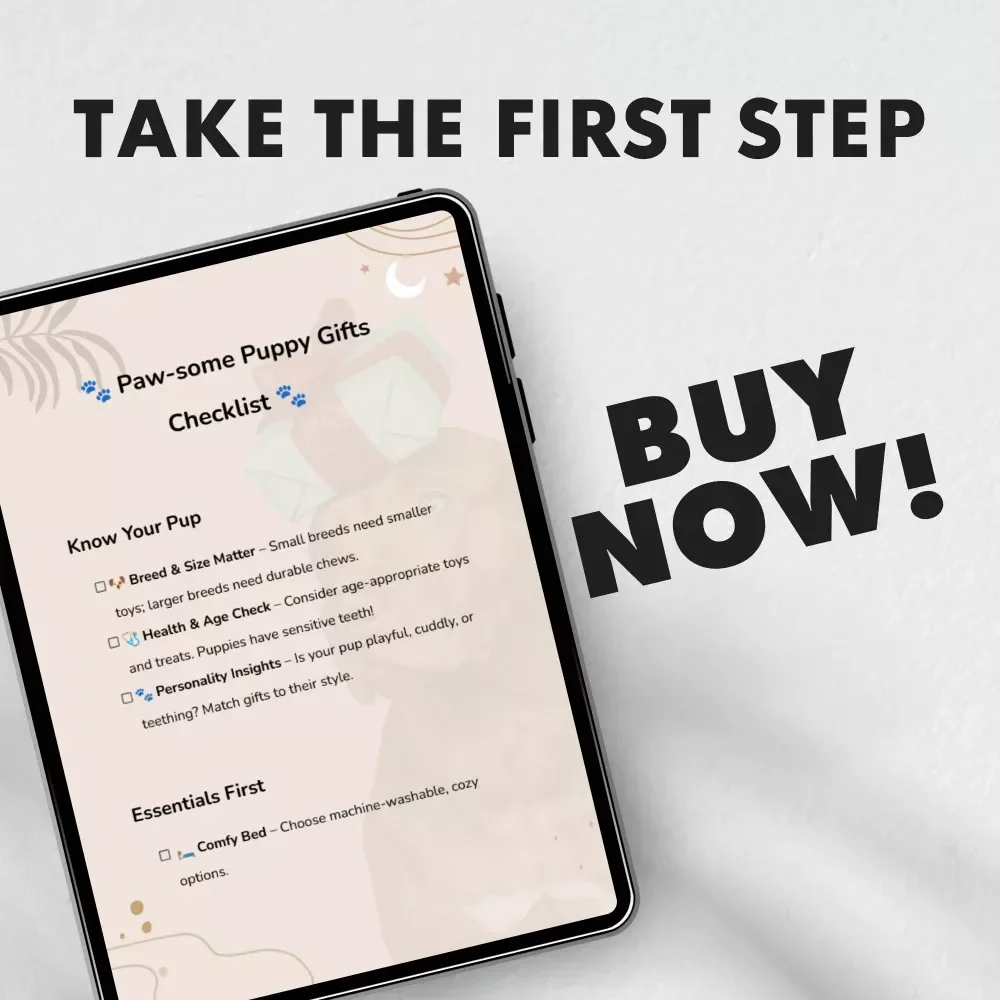 Paw-some Puppy Gifts Checklist | Digital Download | How to Choose Gifts for a New Puppy | Printable Puppy Gift Guide for New Dog Owners
