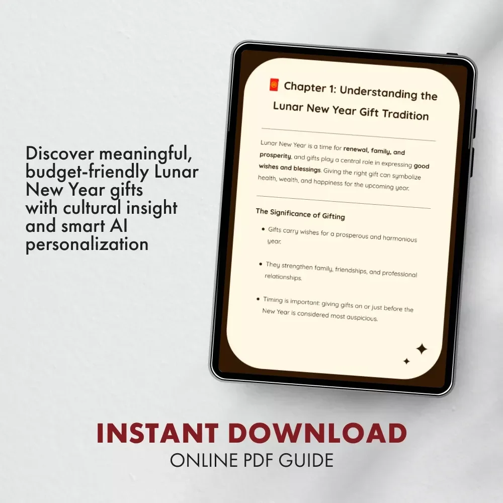 Lunar New Year Gifts Guide | Digital Download | Lunar New Year Gift Ideas, Traditions, and AI Personalization Tips for Perfect Gifting