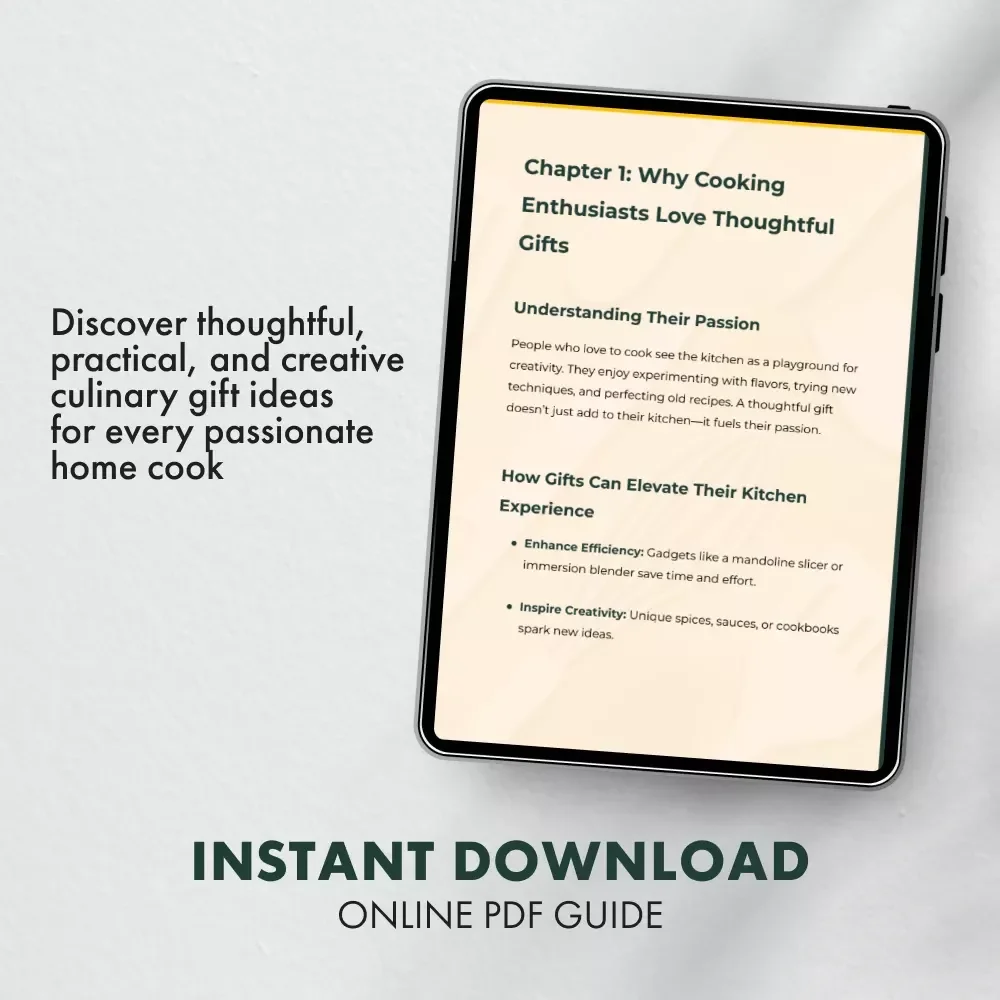 The Ultimate Gift Guide for People Who Love to Cook | Digital eBook for Foodies, Home Chefs & Cooking Enthusiasts | Perfect Holiday & Birthday Gifts for People Who Love to Cook
