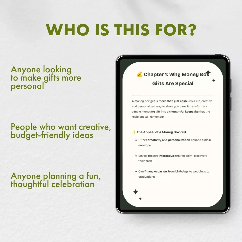 Money Box Gift Guide: Creative Ways | Digital Download Gift Ideas | Unique Money Box Gift Inspiration for Birthdays, Weddings & Celebrations