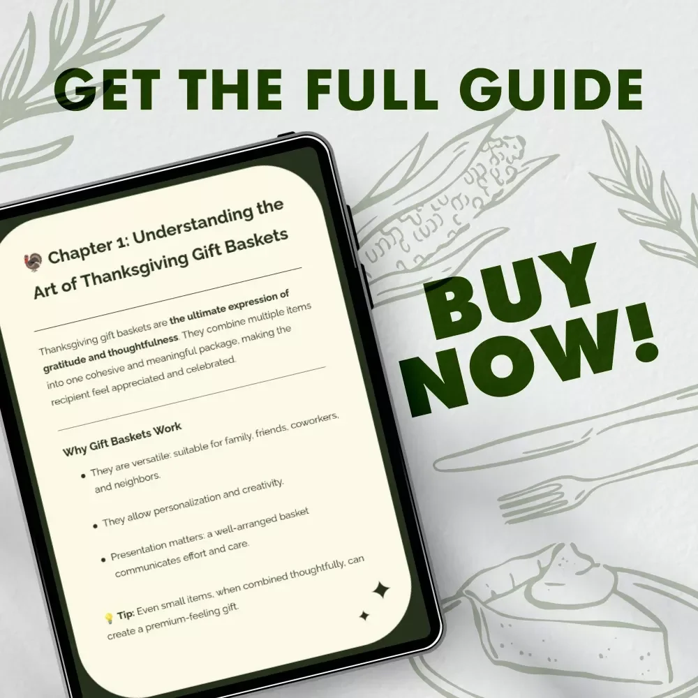 Thanksgiving Gift Baskets eBook | DIY Holiday Gift Basket Ideas | Creative, Budget-Friendly Thanksgiving Gift Baskets Guide | Digital Download for Thoughtful Givers