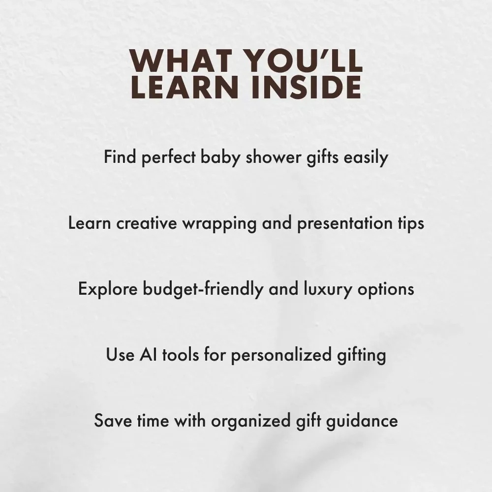 The Ultimate Baby Shower Gift Guide: Thoughtful, Trendy, and Totally Stress-Free | Digital Download eBook for Baby Shower Gifts, New Moms, and Party Planners | Printable Baby Shower Checklist & Gift Ideas