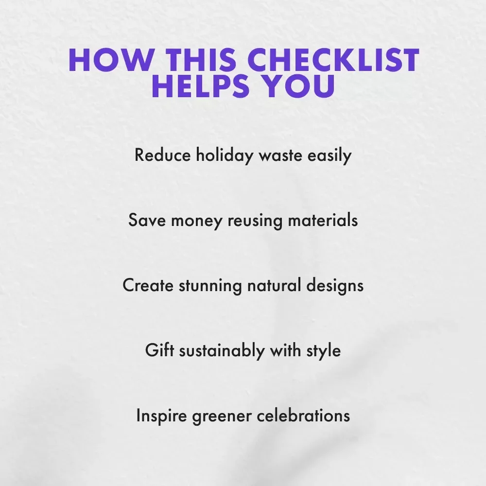 A Checklist for Eco-Friendly Gift Wrapping | Sustainable Holiday Gift Wrap Ideas | Digital Download Guide for Green Gifting | Learn What Eco-Friendly Materials to Use for Wrapping