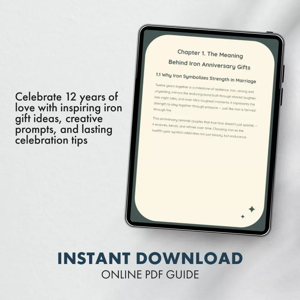 Ironclad Love | Iron Wedding Anniversary Gifts Guide for 12th Year Celebration | Romantic & Creative Iron Gift Ideas eBook