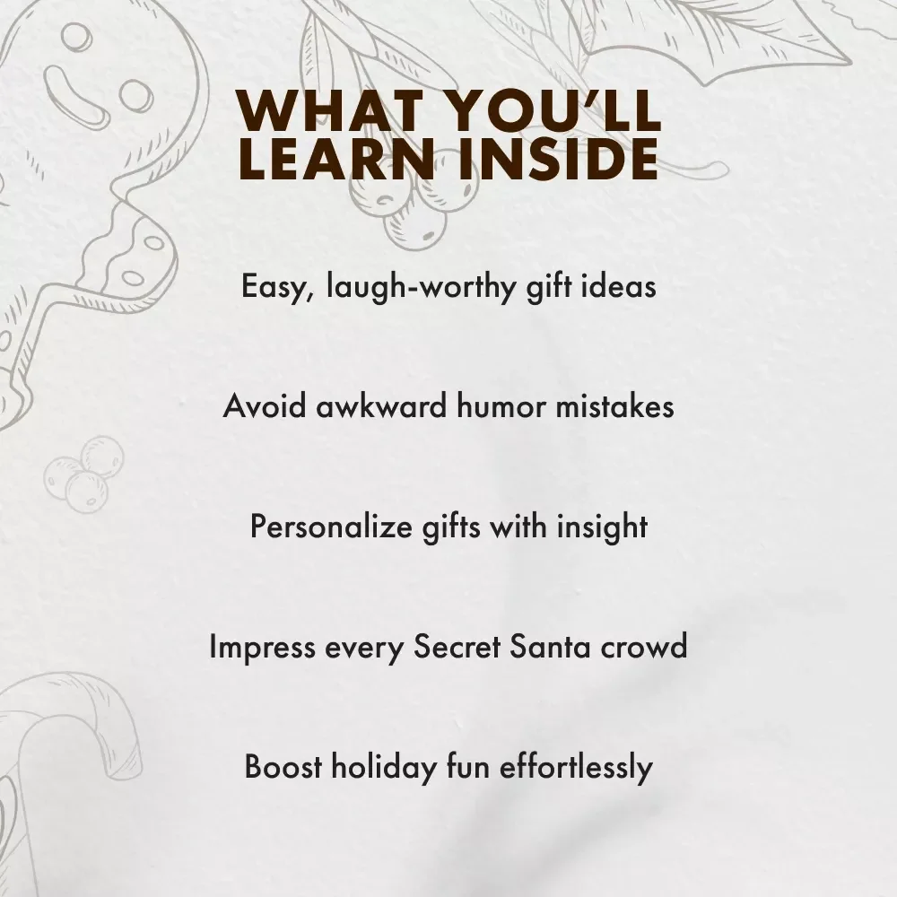 Funny Secret Santa Gifts | Ultimate Guide to Hilarious Gift Ideas | Digital Download for Office, Friends & Family