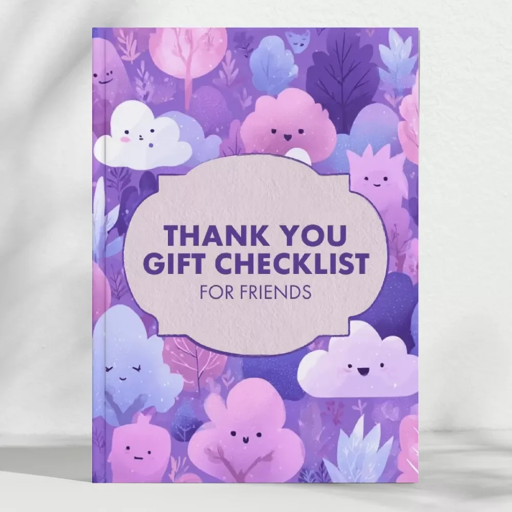 Thank You Gift Checklist for Friends | Printable Guide for Thoughtful & Heartfelt Thank You Gifts for Friends | Digital Download Checklist for Creative, Personal, and Memorable Friendship Gifts
