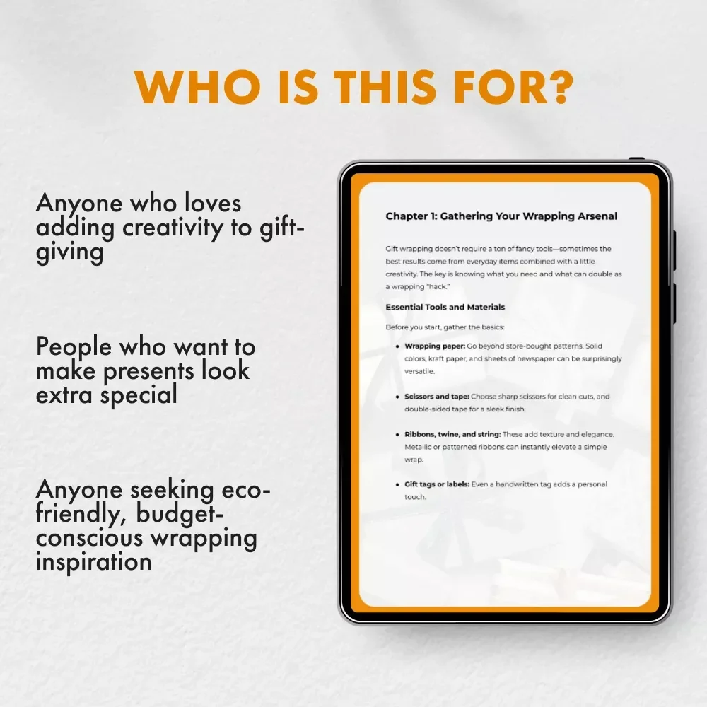 Creative Gift Wrapping Ideas You Can Do at Home | DIY Gift Wrapping Guide | Eco-Friendly Wrapping | Printable eBook | Creative Holiday Wrapping Inspiration
