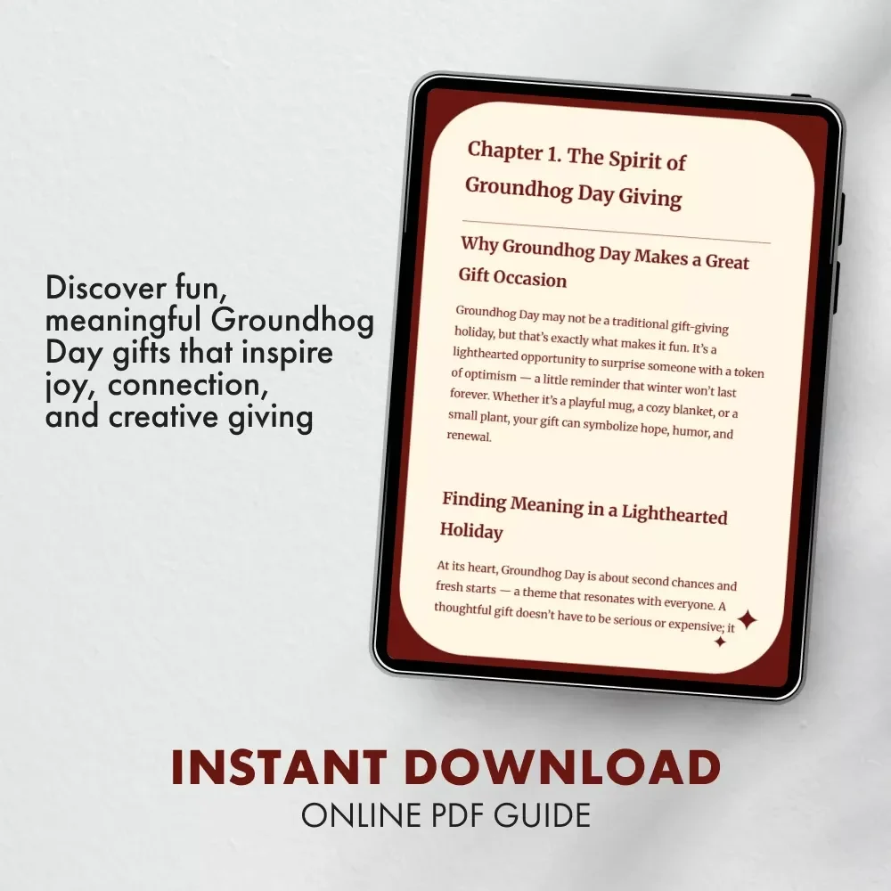 Groundhog Day Gifts That Bring Fun and Good Fortune | Creative Groundhog Day Gifts Guide for Unique Seasonal Giving, Digital Download eBook, Printable Gift Inspiration