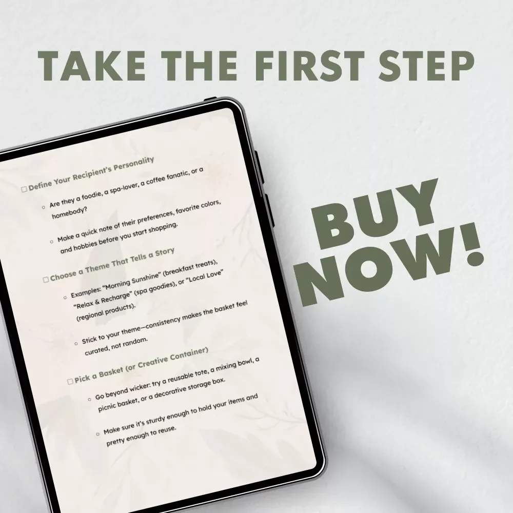 How to Create a Memorable Gesture | Gift Basket Guide | Digital Download | DIY Thoughtful Gift Ideas | Step-by-Step eBook for Meaningful Giving