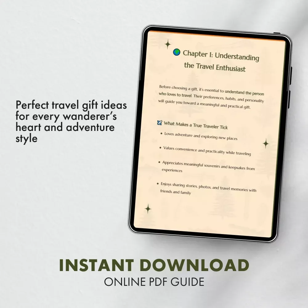 Gifts for People Who Love to Travel | Digital Guide for Choosing the Perfect Gift for a Person Who Likes to Travel | Printable eBook for Wanderlusters & Globetrotters