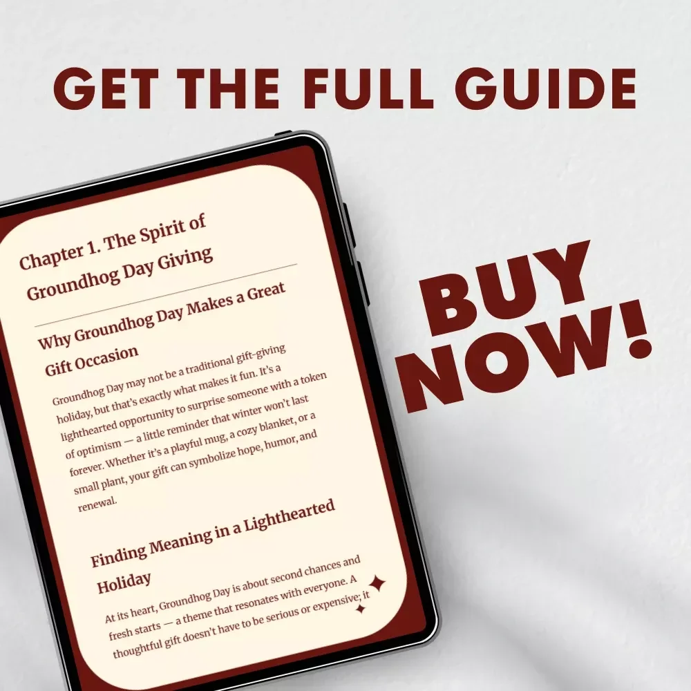 Groundhog Day Gifts That Bring Fun and Good Fortune | Creative Groundhog Day Gifts Guide for Unique Seasonal Giving, Digital Download eBook, Printable Gift Inspiration
