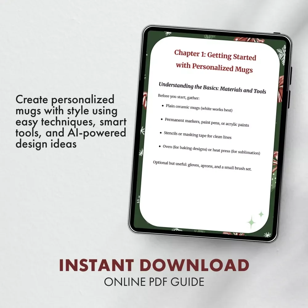 Personalize Every Mug You Give | DIY Mug Making Guide | How to Make Personalized Mugs at Home to Give as a Gift | eBook for Craft Lovers and Gift Makers