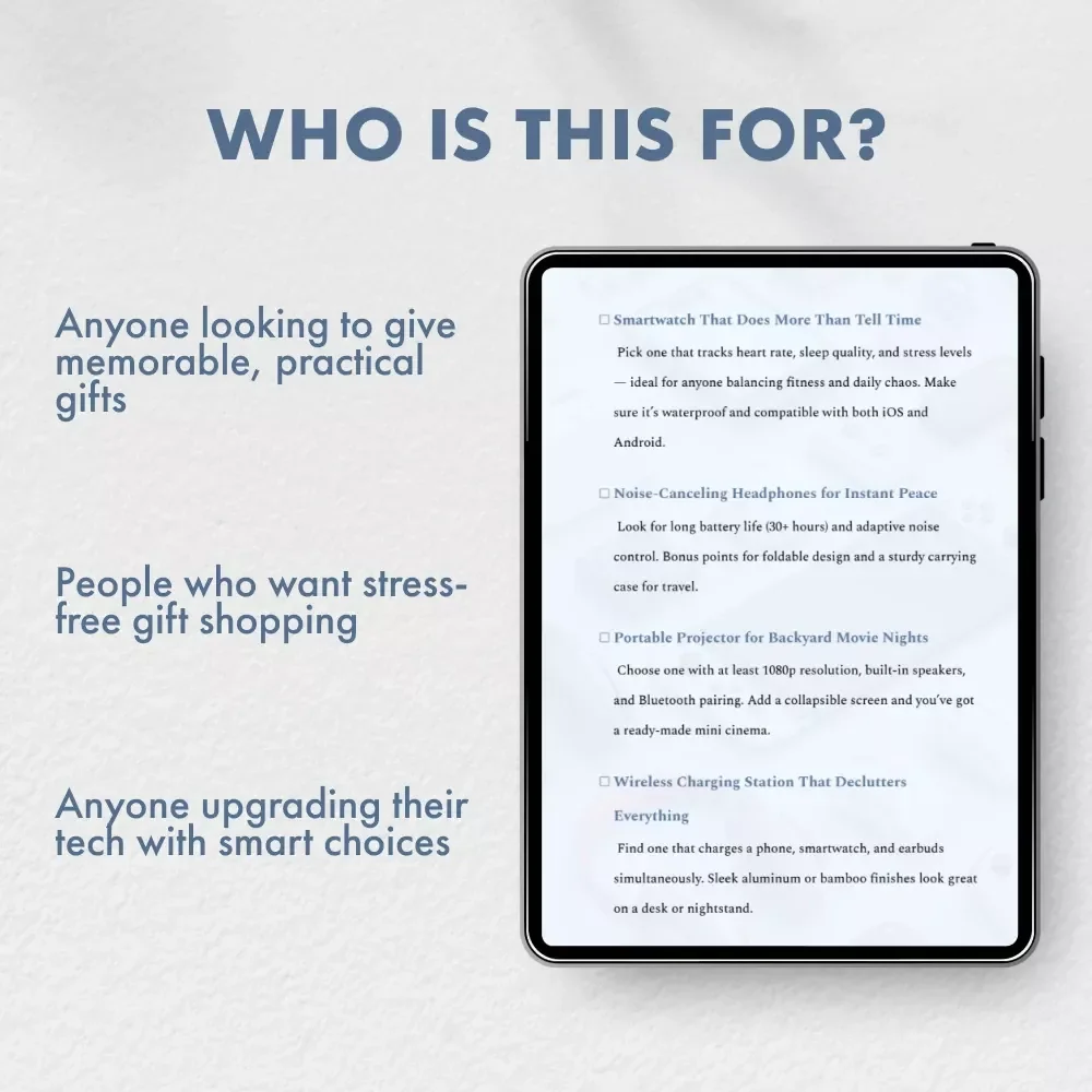 Top 10 Electronic Gifts That Actually Impress | Digital Checklist for Gift Ideas, Tech Lovers & Smart Shoppers | Best Gadgets Guide 2025 | Instant Download