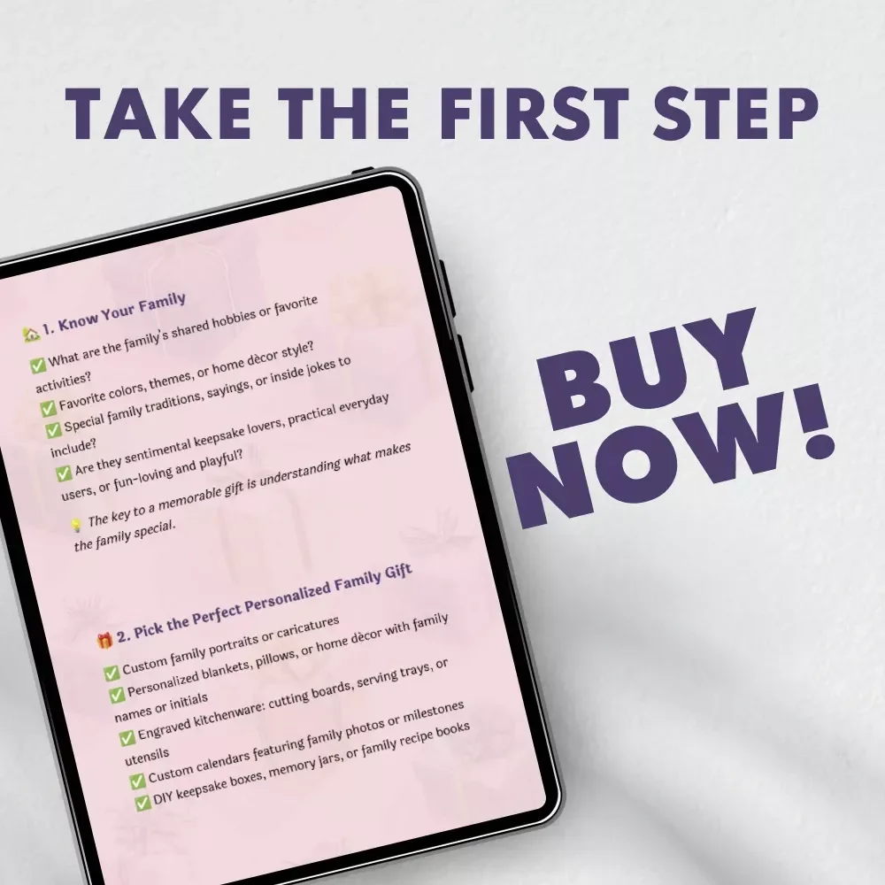 Family Gifts That Warm Hearts & Create Memories | Personalized Family Gifts Checklist | Digital Download eBook & Guide for Thoughtful Gift Ideas
