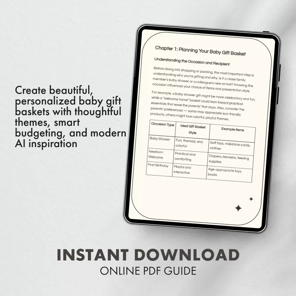 Crafting the Perfect Baby Gift Basket | Digital Guide for Creating Beautiful, Thoughtful baby gift baskets | Step-by-Step eBook for Parents, Friends & Gift Givers