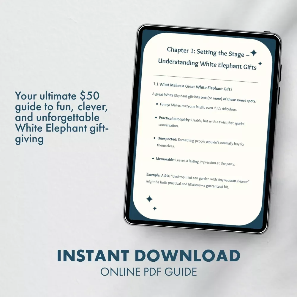 The $50 White Elephant Gifts – Fun & Unique White Elephant Gift Ideas $50 | Digital Guide for Unforgettable Gift Exchanges