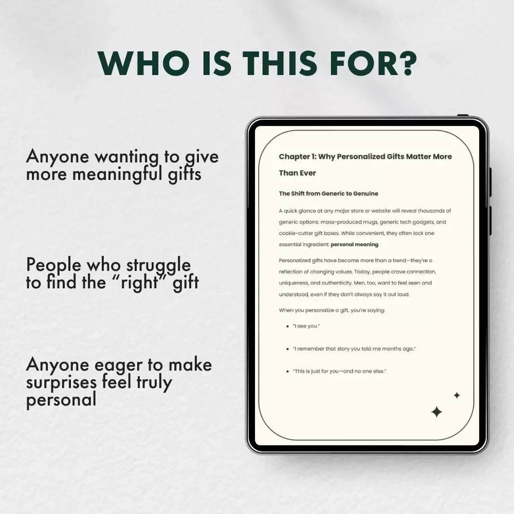 A Creative Guide to Personalized Surprises for Him | Digital eBook for Thoughtful Gift Ideas, Romantic Gestures & Unique Personalized Gifts for Him