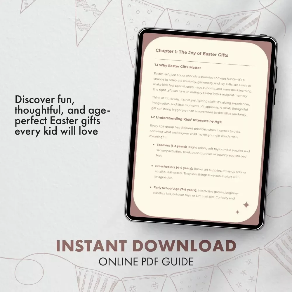 Hoppy Surprises: The Ultimate Guide to Easter Gifts for Kids | Creative Easter Gift Ideas | Printable Digital Download for Parents & Families