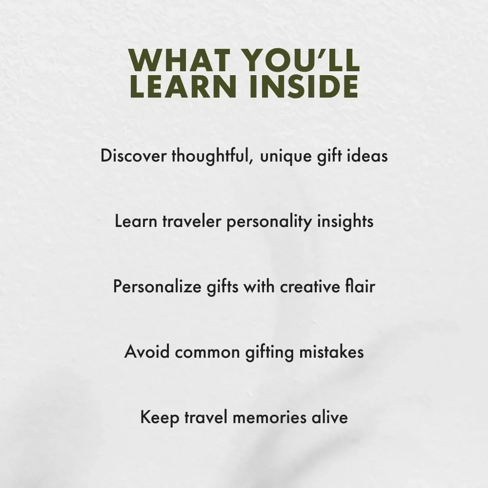 Gifts for People Who Love to Travel | Digital Guide for Choosing the Perfect Gift for a Person Who Likes to Travel | Printable eBook for Wanderlusters & Globetrotters