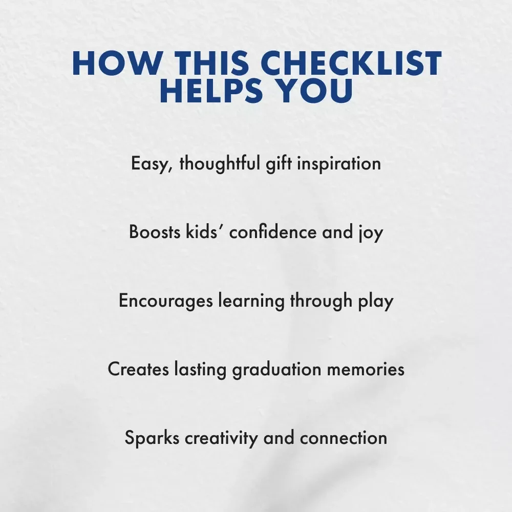 Perfect Gifts for Little Graduates | Kindergarten Graduation Gift Ideas Checklist | Printable Digital Download for Parents, Teachers & Loved Ones