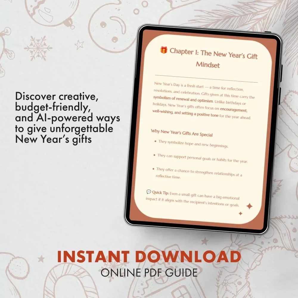 Guide to Perfect New Year’s Day Gifts | Gift Suggestions for New Year's Day | Thoughtful Digital Ebook for Unique, Meaningful Holiday Giving