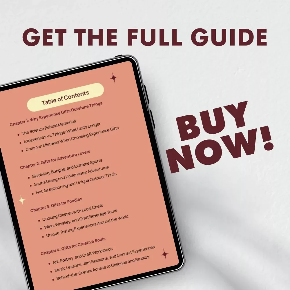 10 Gifts That Create Unforgettable Experiences | Top 10 Experience Gifts eBook | Unique Gift Ideas for Every Personality | Digital Download Guide for Meaningful, Memory-Making Presents