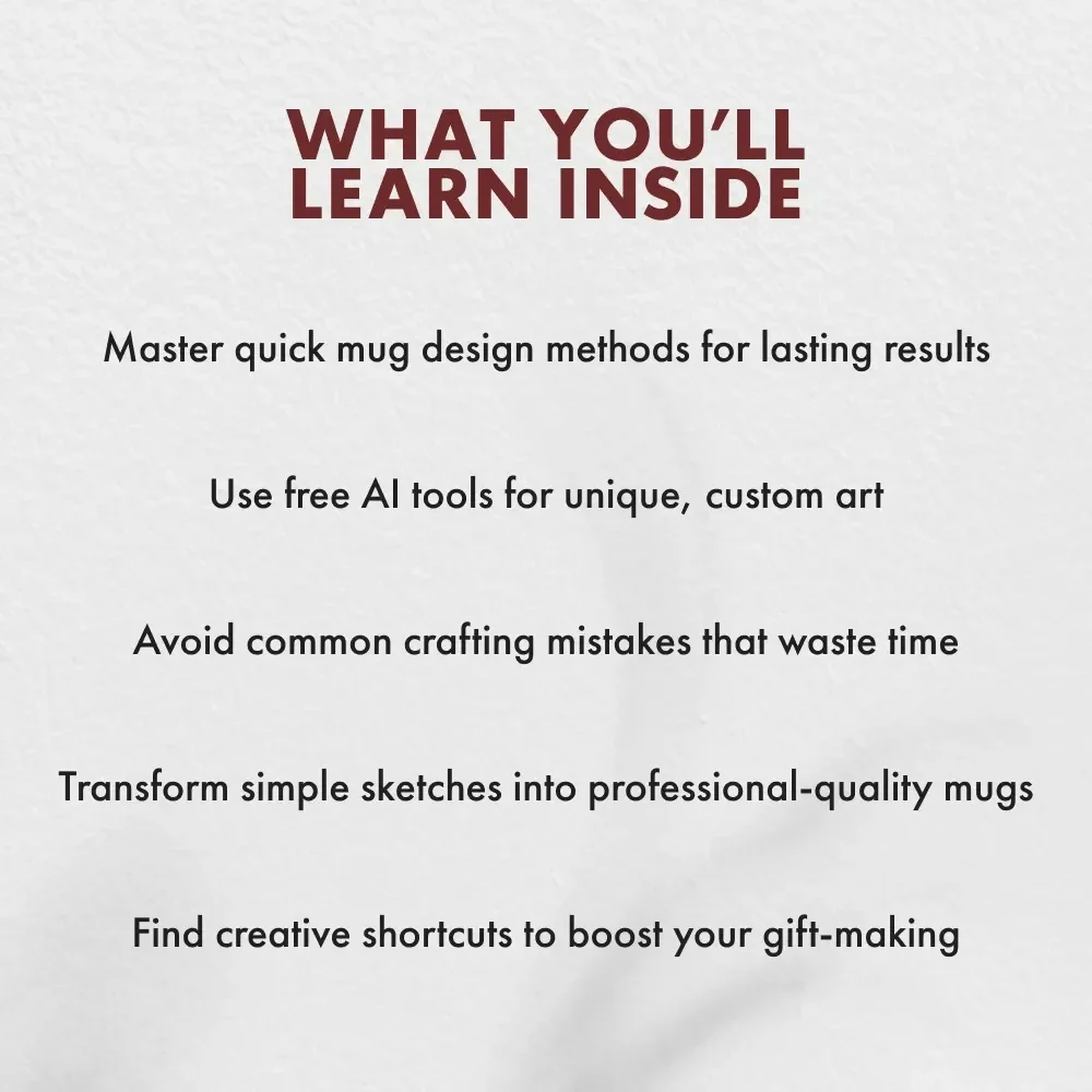 Personalize Every Mug You Give | DIY Mug Making Guide | How to Make Personalized Mugs at Home to Give as a Gift | eBook for Craft Lovers and Gift Makers