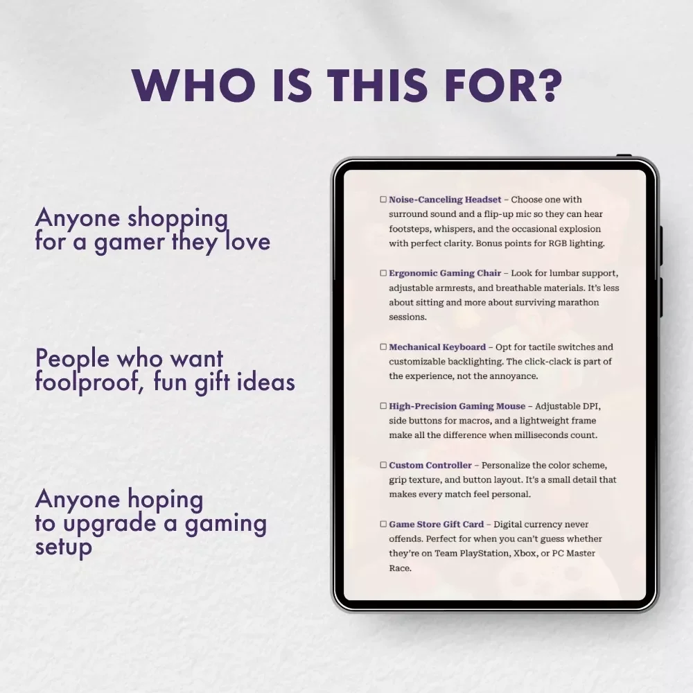 A Checklist for Spoiling the Gamer in Your Life | Digital Download Guide to the Top Gifts for Gamers, Perfect Gift Ideas for Every Gaming Enthusiast