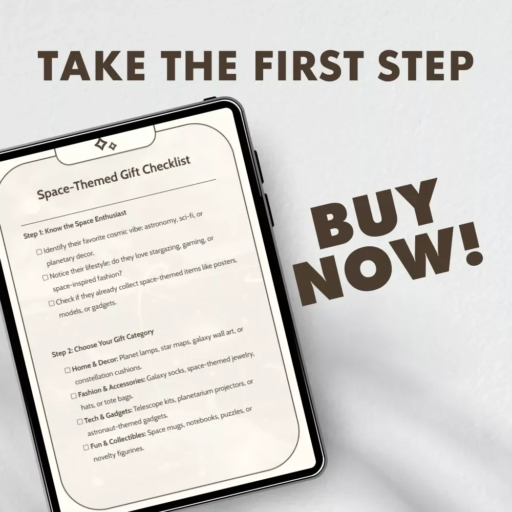 Space-Themed Gift Checklist | Ultimate Digital Download for Space Lovers | Cosmic Gift Ideas for Astronomy, Sci-Fi & Galaxy Decor Fans