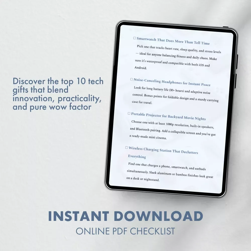 Top 10 Electronic Gifts That Actually Impress | Digital Checklist for Gift Ideas, Tech Lovers & Smart Shoppers | Best Gadgets Guide 2025 | Instant Download