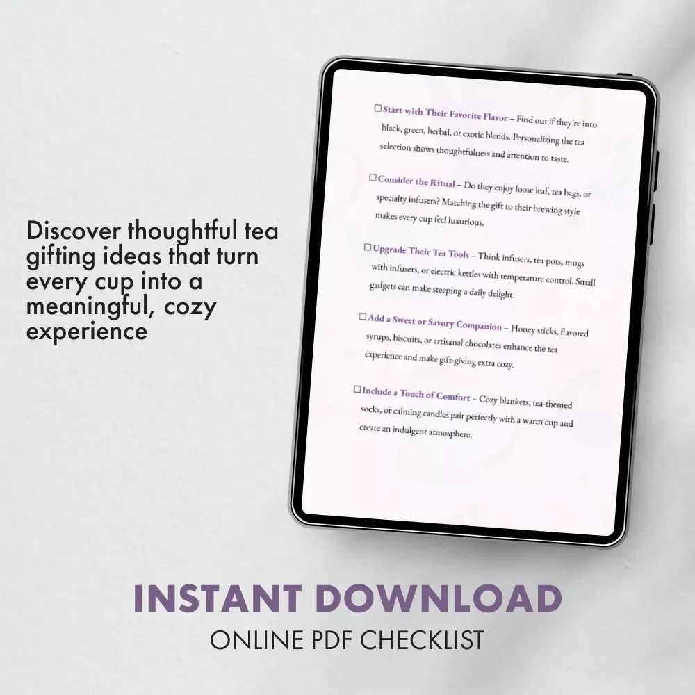 Essentials for Tea Lovers – Printable Tea Gift Guide | Digital Download for Tea Enthusiasts, Gifting Inspiration, and Tea Ritual Ideas