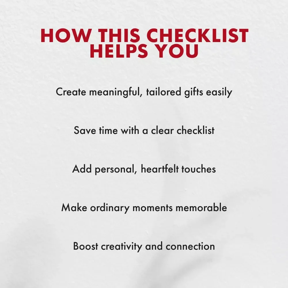 Sweetest Day Gifts for Men Checklist | Digital Download | Romantic & Thoughtful Gift Ideas for Him