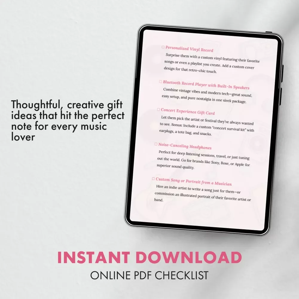 Gifts That Strike the Right Chord for Music Lovers | Ultimate Digital Gift Guide, eBook & Checklist for Perfect Presents for Musicians, Audiophiles & Music Fans