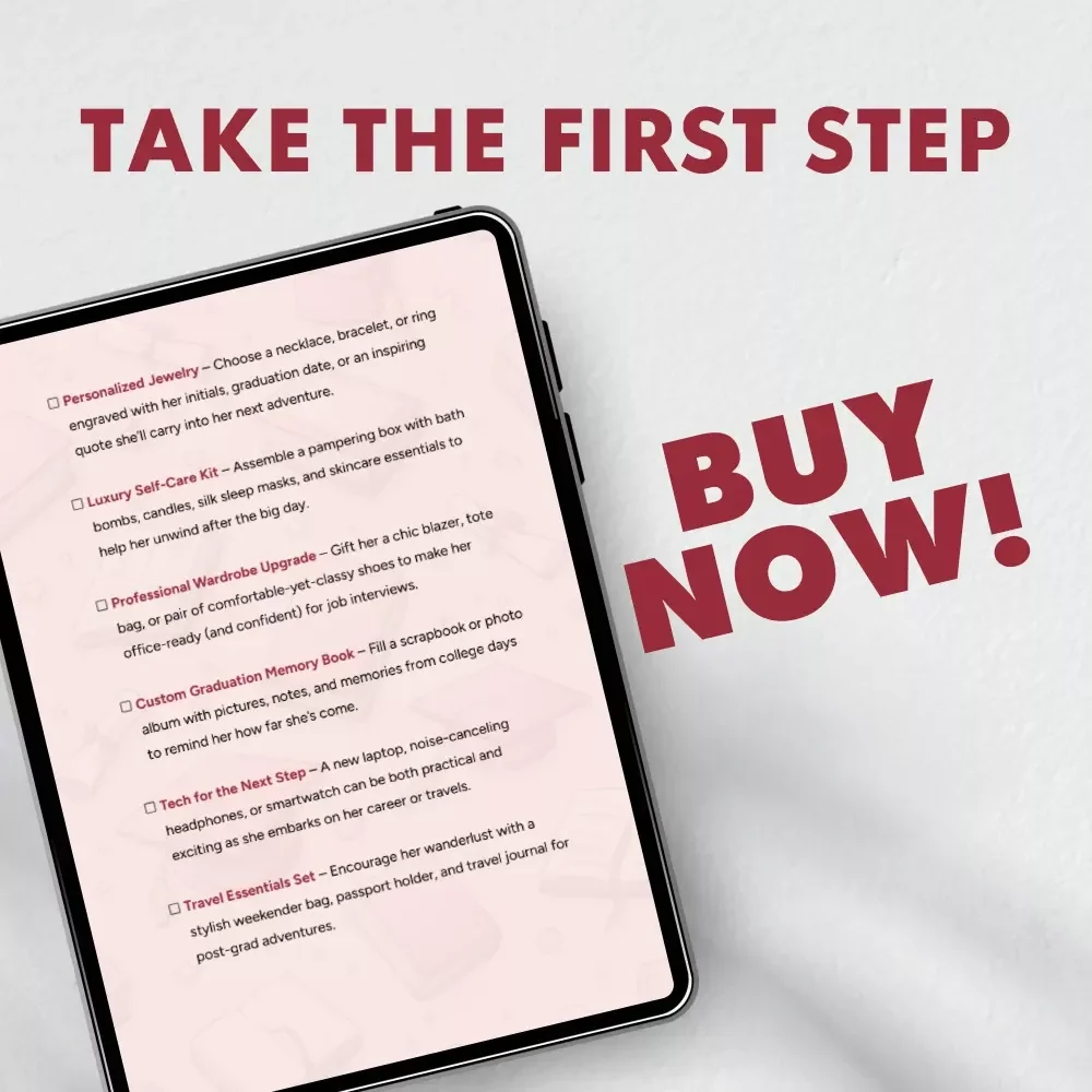 The Ultimate Graduation Gift Checklist for Her | Printable Guide for College Graduation Gifts for Her | Digital Download Gift Planner