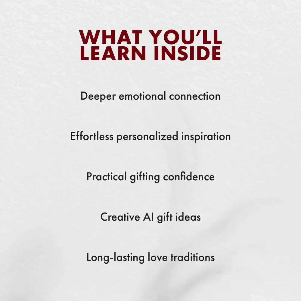 Guide to Gifts From the Heart for Your Wife | eBook for Personalized Gifts for Wife | Romantic Gift Ideas, Thoughtful Gift Inspiration, and AI Customization Tips