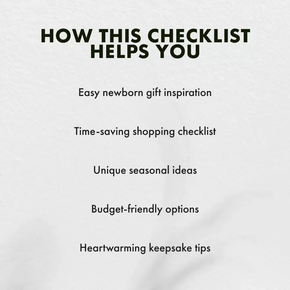 The Ultimate Easter Gift Checklist for Newborns | Printable Digital Download | Easter Gifts for Newborns | Baby Shower & First Easter Gift Guide