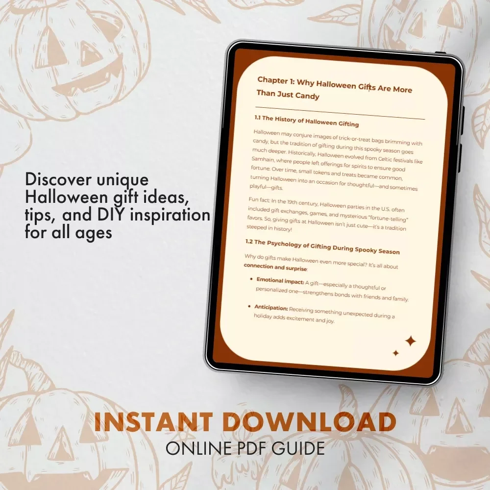 Spooktacular Surprises: The Ultimate Guide to Halloween Gifts | Digital Download eBook for Halloween Lovers, DIY Gift Ideas, and Trendy Spooky Season Inspiration