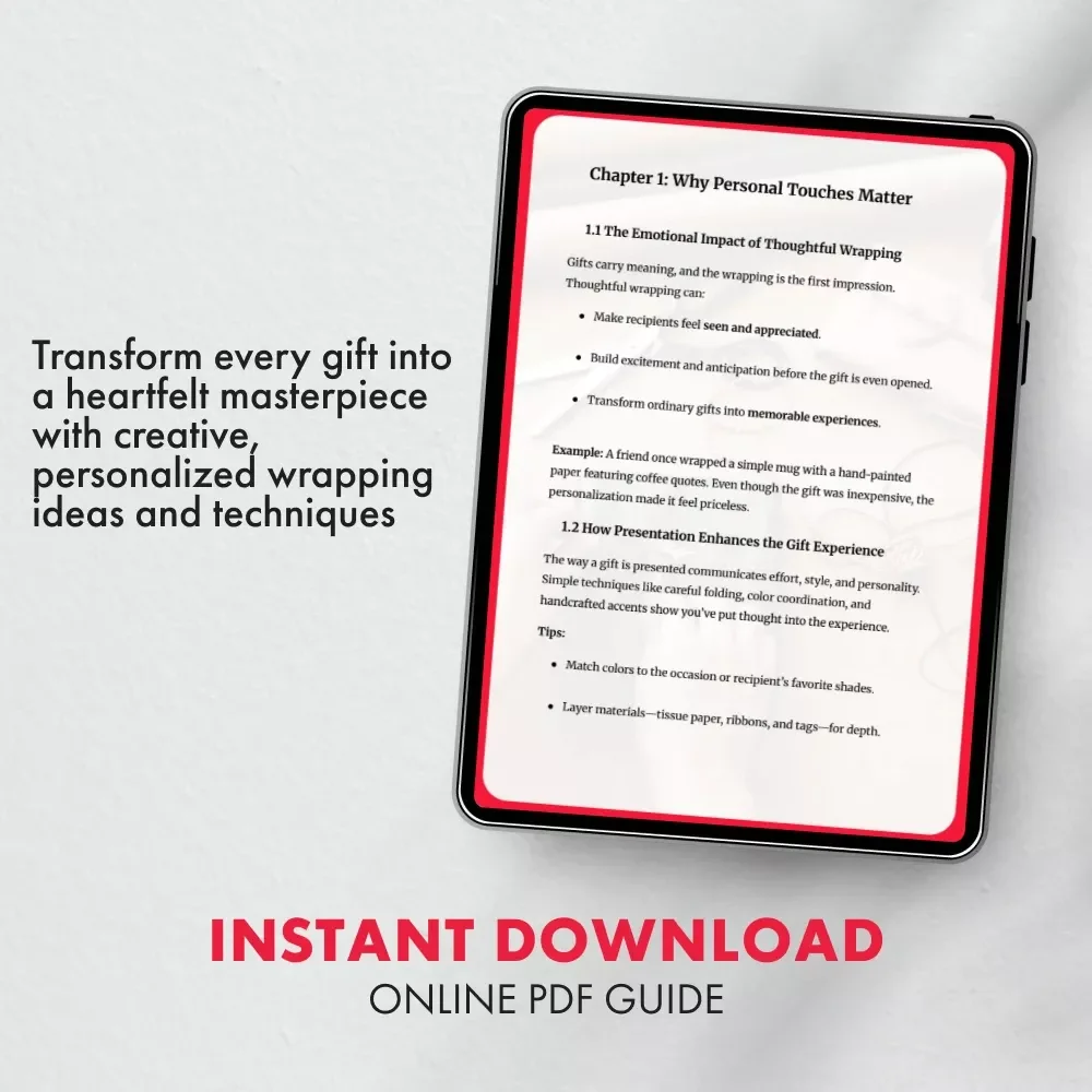 Wrapped With Love: Adding a Personal Touch to Every Gift | Gift Wrapping Guide | DIY Wrapping Ideas | Personalized Gift Presentation eBook | Creative Wrapping Techniques & Checklist for Thoughtful Gifts