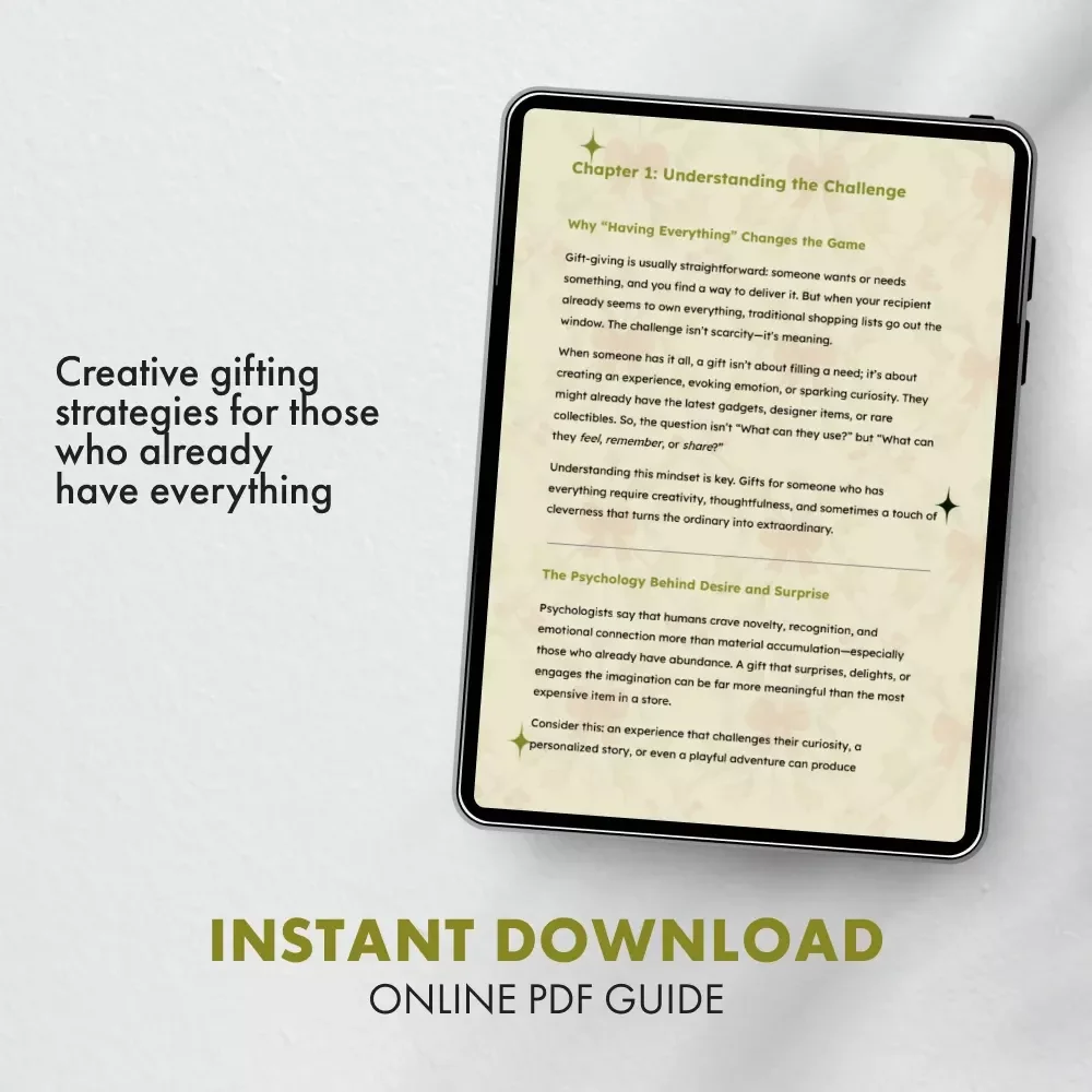 The Gift Dilemma: Creative Ideas for the Person Who Has Everything | Unique Gift Guide, Digital Download for Thoughtful Givers | Perfect Gift for Person Who Has Everything