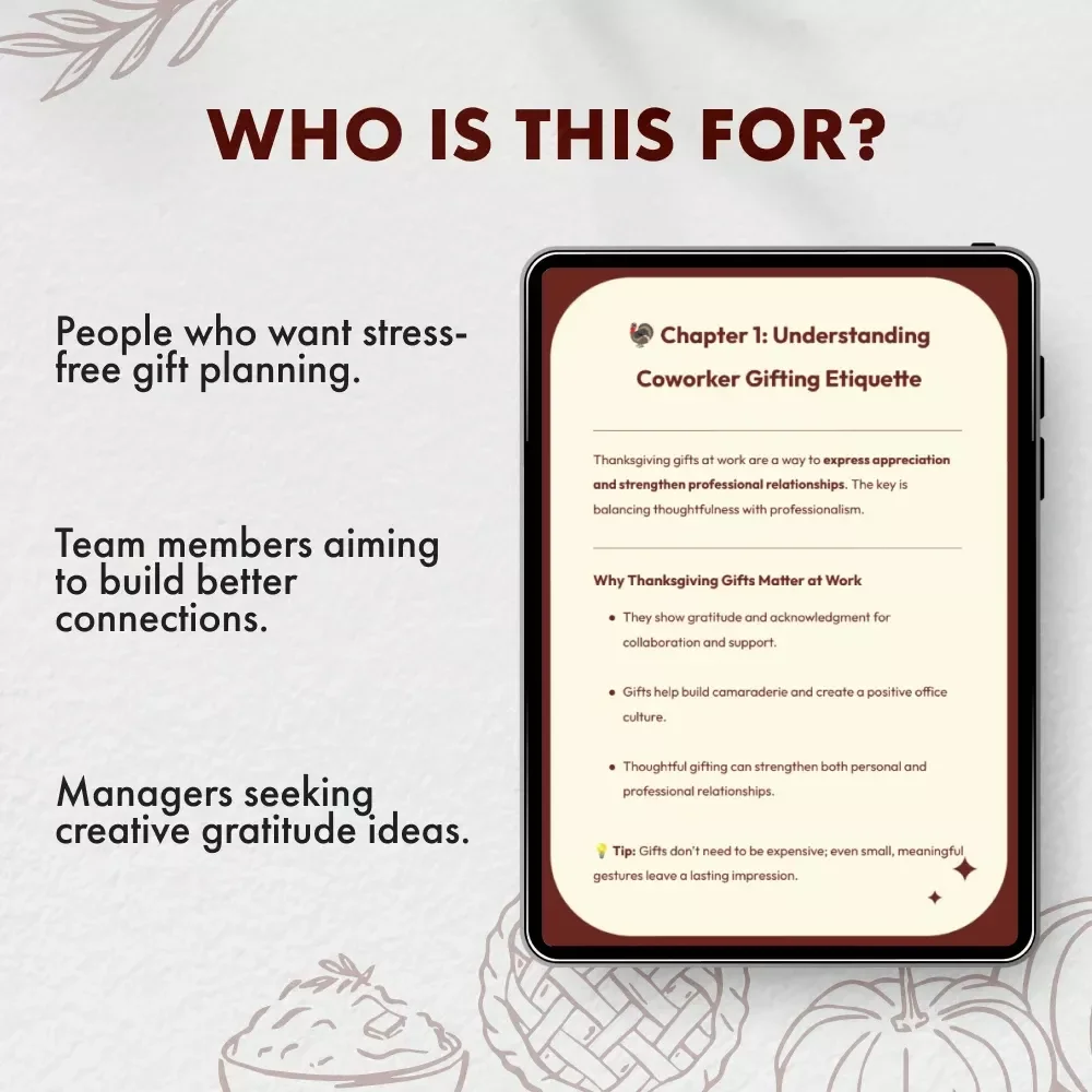 Picking Thanksgiving Gifts for Coworkers | How to Pick Gifts for Coworkers for Thanksgiving | Digital Guide for Office Gift Etiquette, Budgeting & Creative Ideas