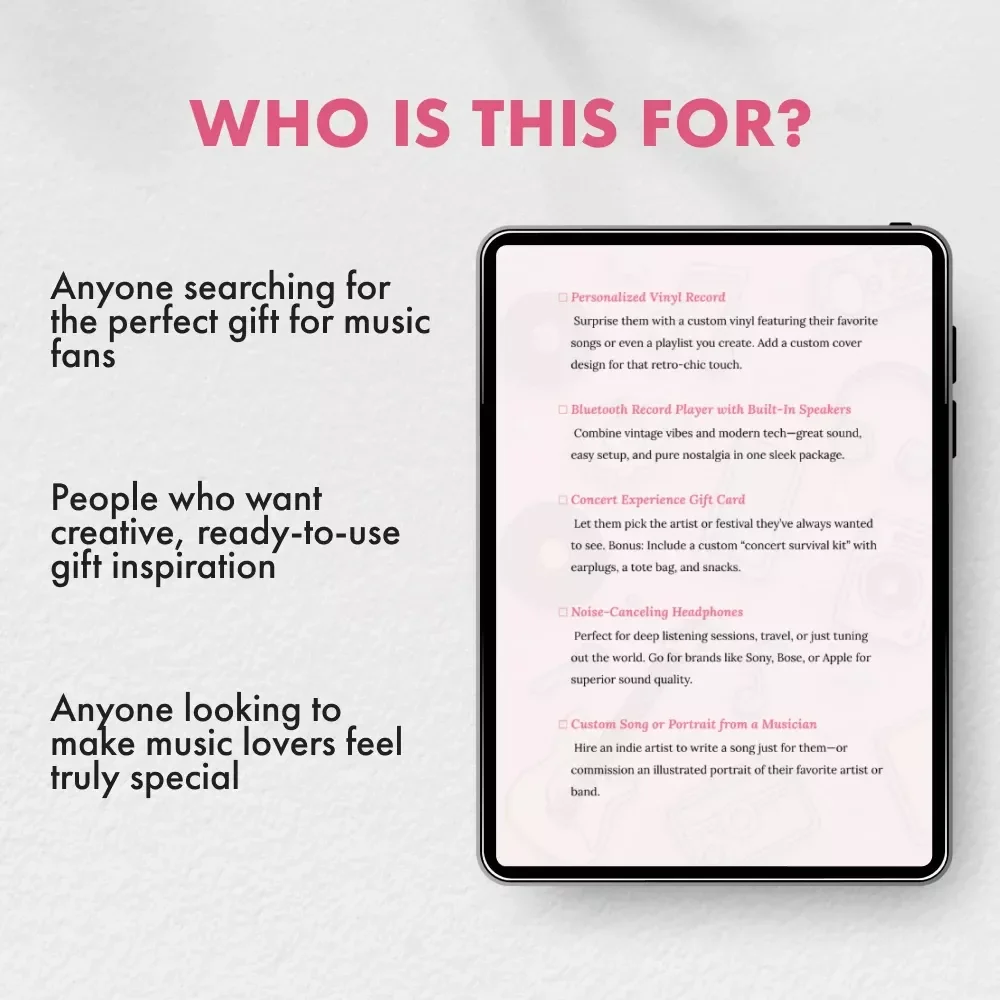 Gifts That Strike the Right Chord for Music Lovers | Ultimate Digital Gift Guide, eBook & Checklist for Perfect Presents for Musicians, Audiophiles & Music Fans