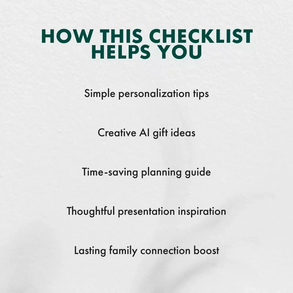 Gifts for Grandparents That Warm the Heart | Printable Personalized Gifts for Grandparents Checklist | Thoughtful Gift Ideas & AI Personalization Guide